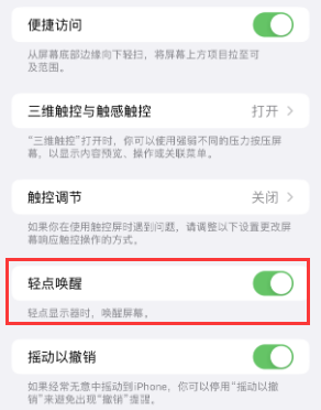 向阳街道苹果授权维修站分享iPhone轻点无法唤醒怎么办 