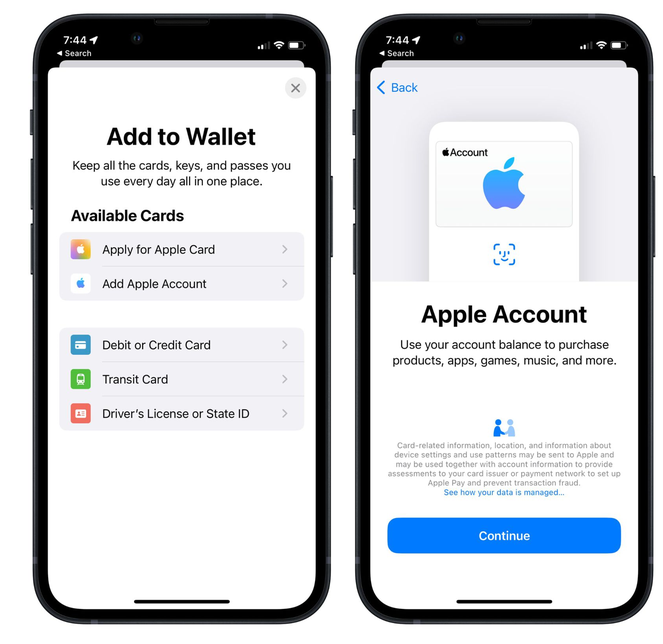 向阳街道苹果手机维修分享iOS 15.5钱包App如何添加 Apple 账户 